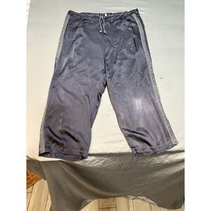 Johnny Was Artsy Boho Pants‎ Satin Gray Embroidery Sides S